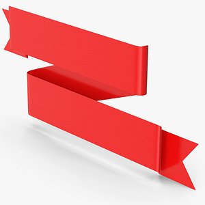 Red Ribbon Label 3D model