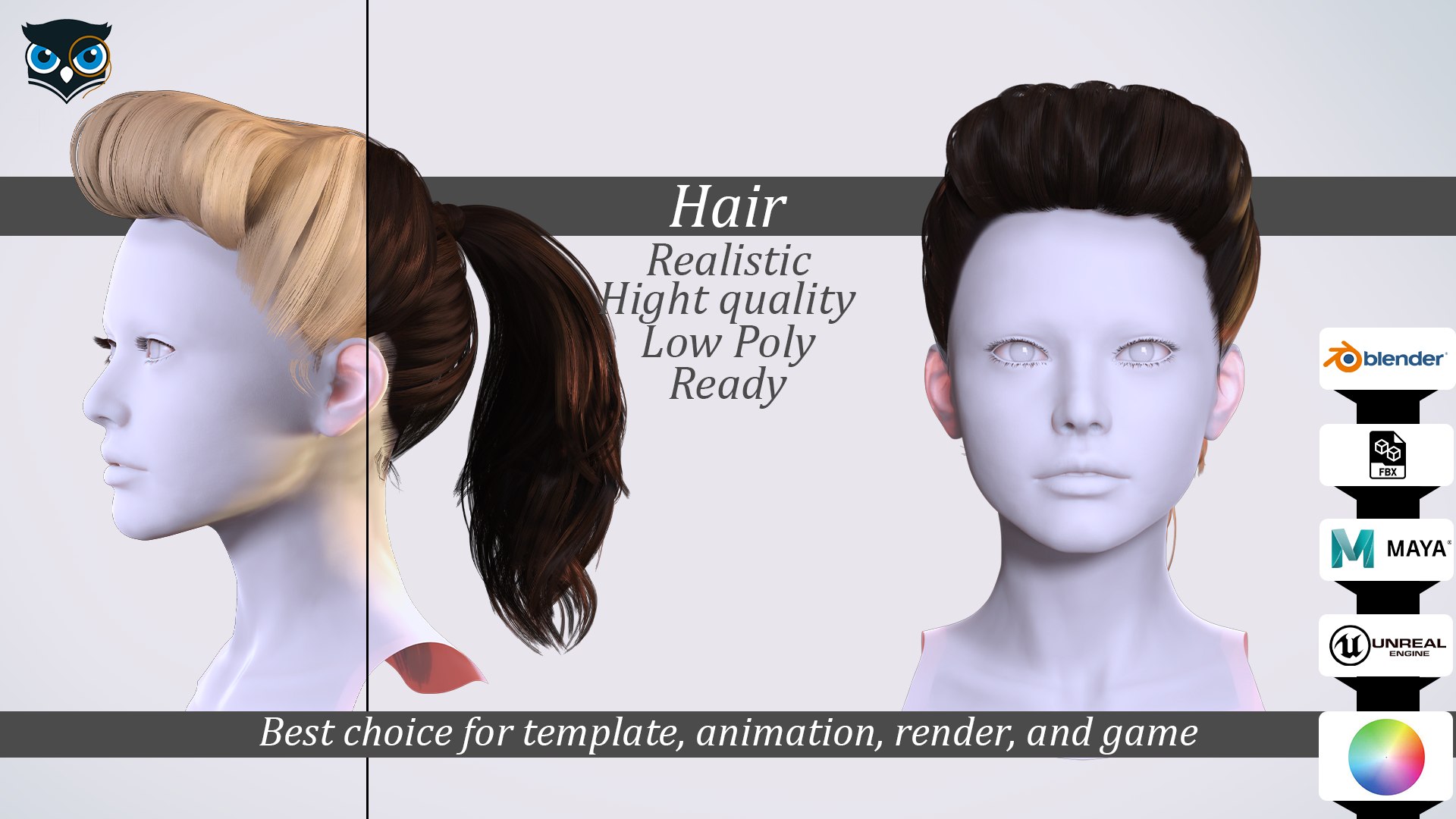 3D Retro Puff Ponytail Hairstyle -Game  Render Asset model https://p.turbosquid.com/ts-thumb/12/JxgTWR/OJ/arttemp/png/1745247453/1920x1080/fit_q87/6ab28903014879a086f9edd571eaf3bcf53a012e/arttemp.jpg