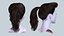 Penteado com rabo de cavalo estilo bufante retrô - Renderização de jogo