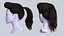 Penteado com rabo de cavalo estilo bufante retrô - Renderização de jogo