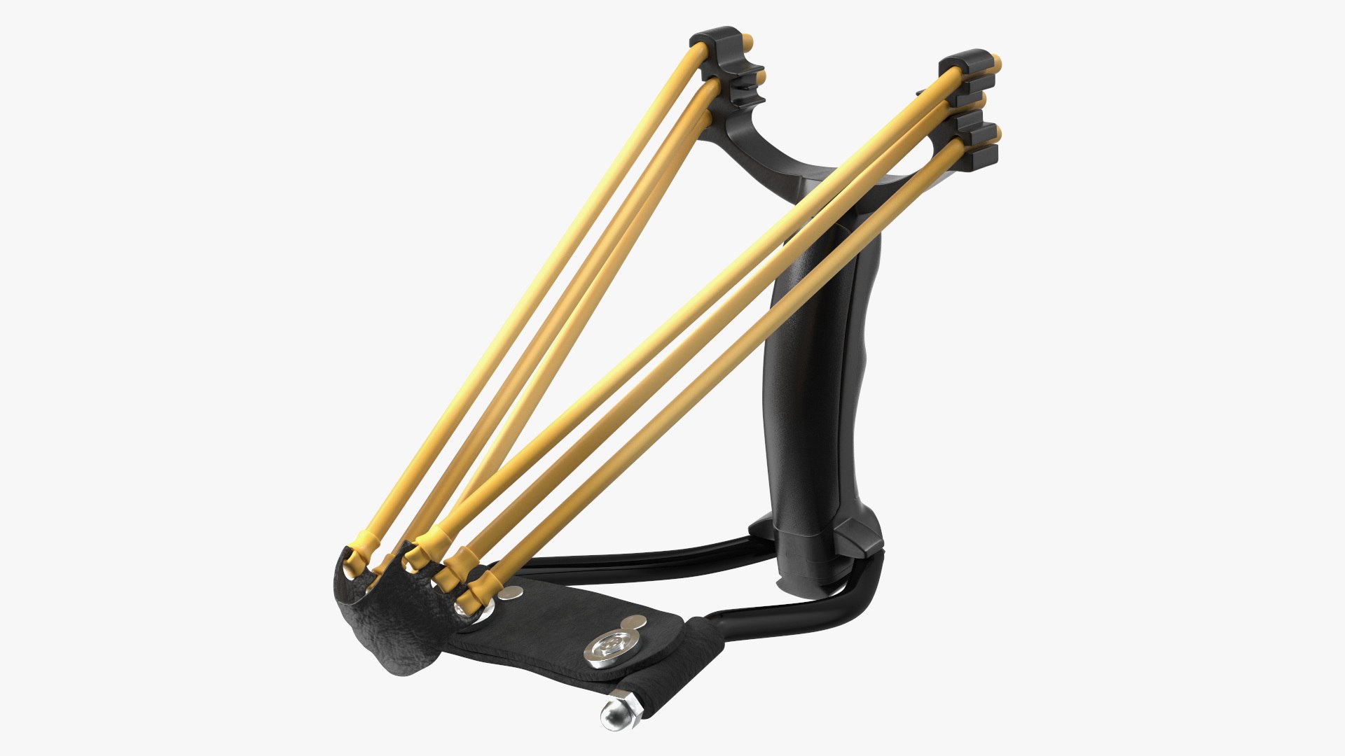 Black Folding Wrist Slingshot Catapult with Lock 3D model preview