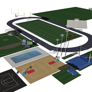 3d model school sports vol 4