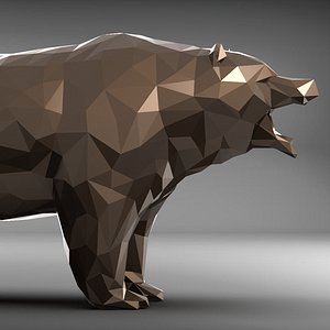 bear polygonal 2 3D model