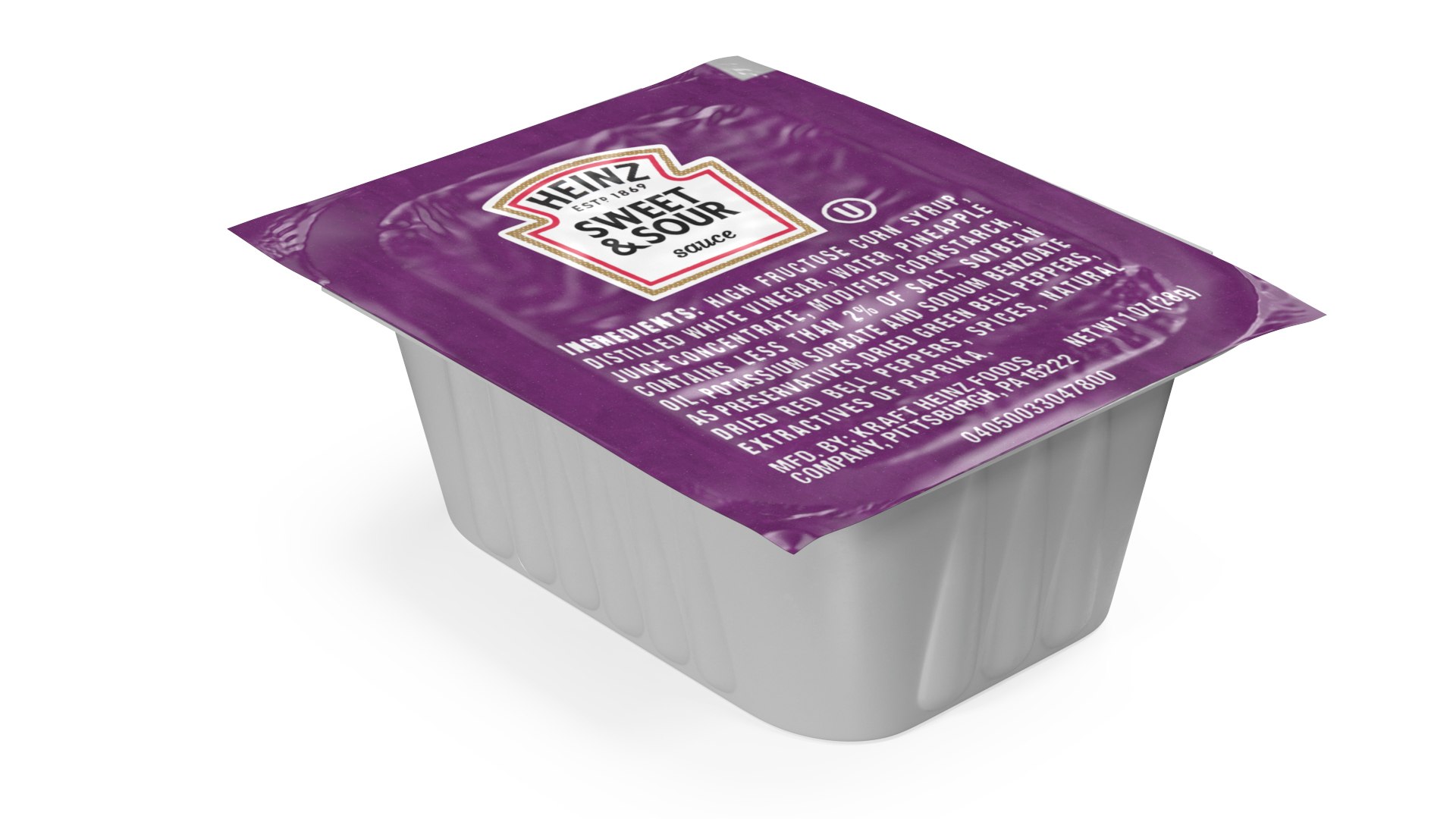 Sweet and Sour Sauce Dip Pot Heinz 3D model preview