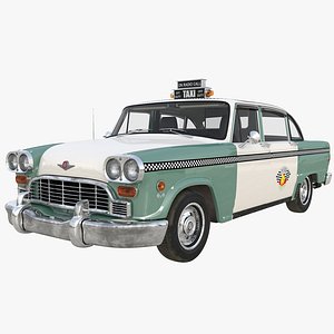 Checker Taxicab 1982 Rigged 3D Model