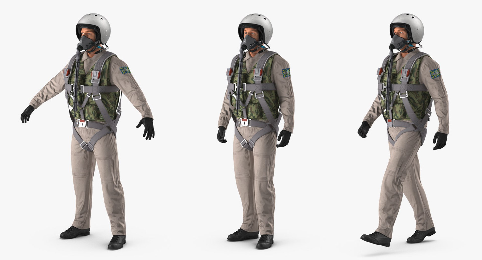 Jet Fighter Pilots Rigged 3D Model - TurboSquid 1515192