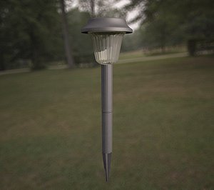 c4d solar garden light