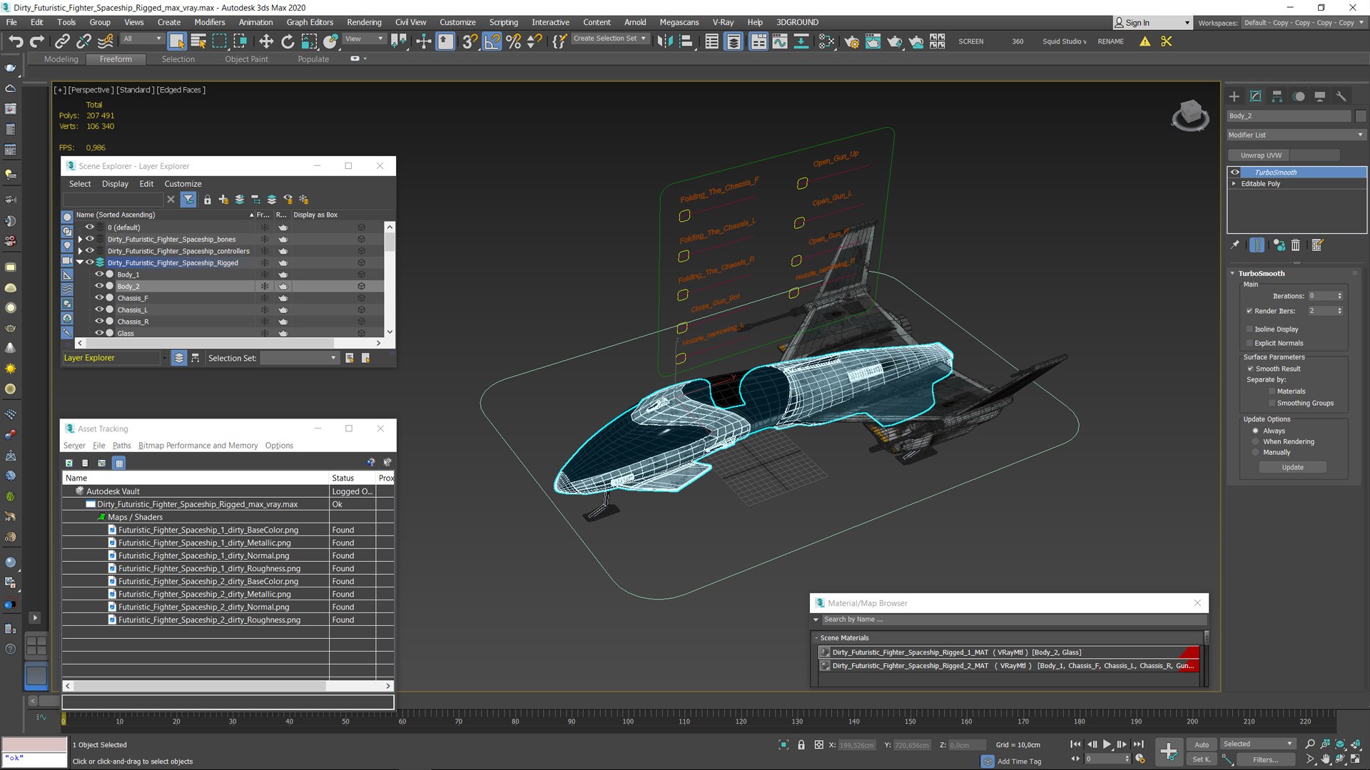 Dirty Futuristic Fighter Spaceship Rigged model https://p.turbosquid.com/ts-thumb/12/SjuobM/Hz/dirty_futuristic_fighter_spaceship_rigged_018/jpg/1738650135/1920x1080/fit_q87/7b9c769b25d6933b716d0664f0559314dc3d9a8d/dirty_futuristic_fighter_spaceship_rigged_018.jpg
