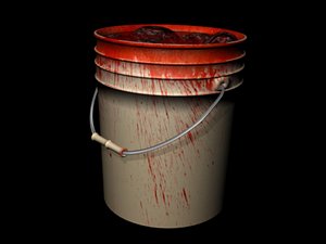 3d model bloody bucket blood