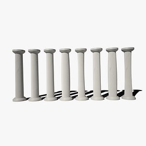 column pillar 8 versions 3d max