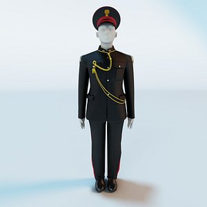 gun salute manikin 3d 3ds