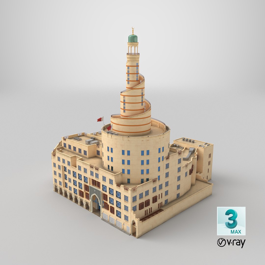 Qatar Spiral Mosque Doha 3D model https://p.turbosquid.com/ts-thumb/12/eVCO4D/vz/stemcell_max_vray_render/png/1779989308/1920x1080/fit_q87/eaf22f516fcf38ac51a2eeddb37dbce47935aa51/stemcell_max_vray_render.jpg