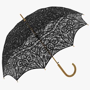 parasol umbrella black c4d