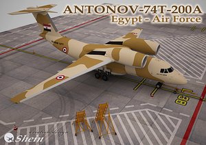 3d model antonov-74 egypt -
