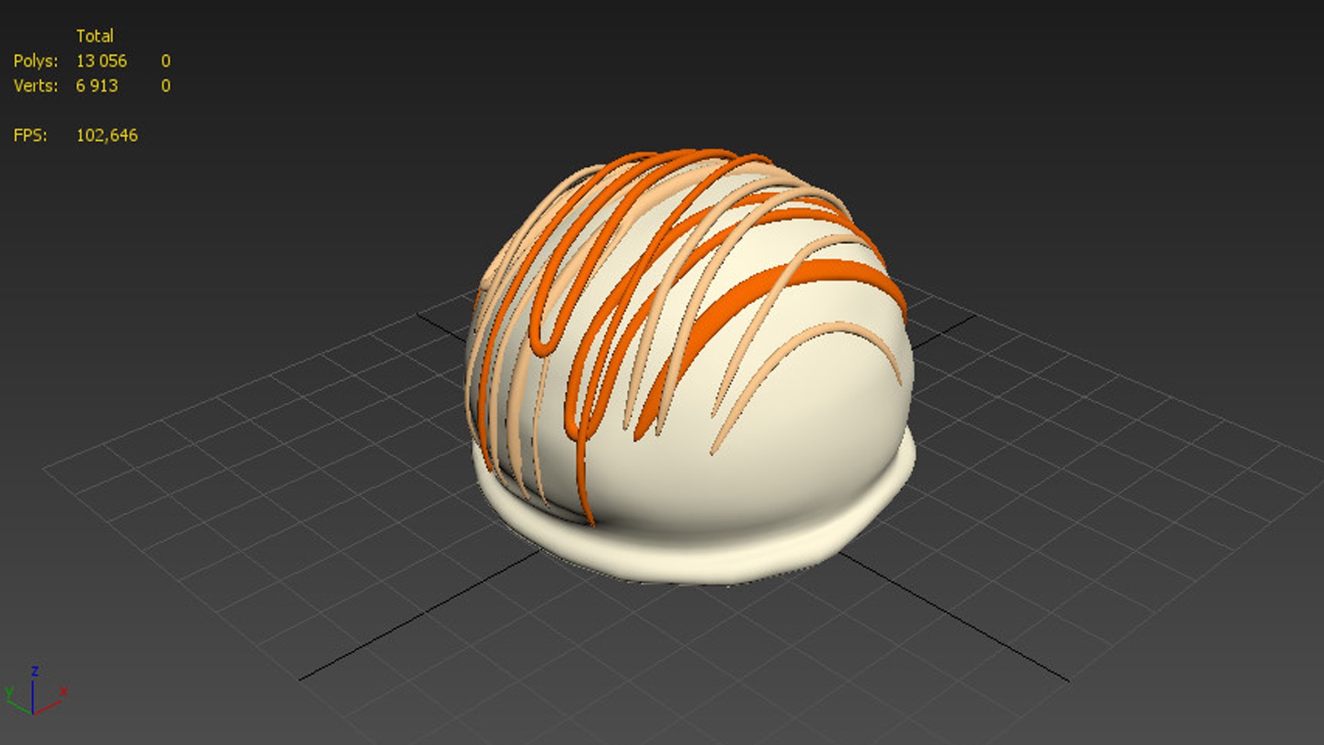 3D Model White Chocolate Truffle - TurboSquid 1903054