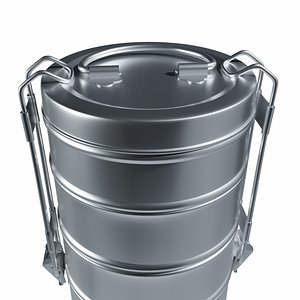 Indian Style Silver Tiffin Box