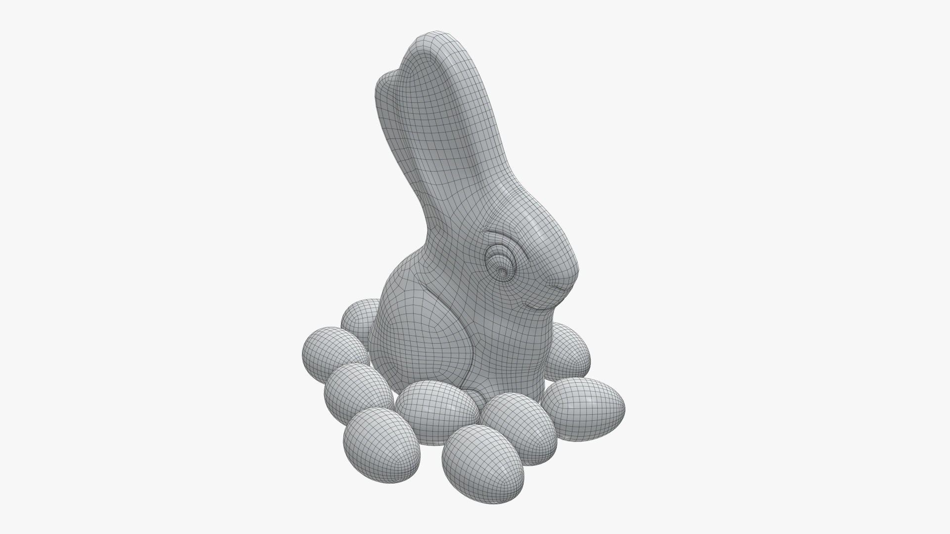 3D Chocolate Rabbit Egg Model - TurboSquid 1528451