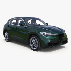 Modern Urban Green Crossover Simplified 3D model