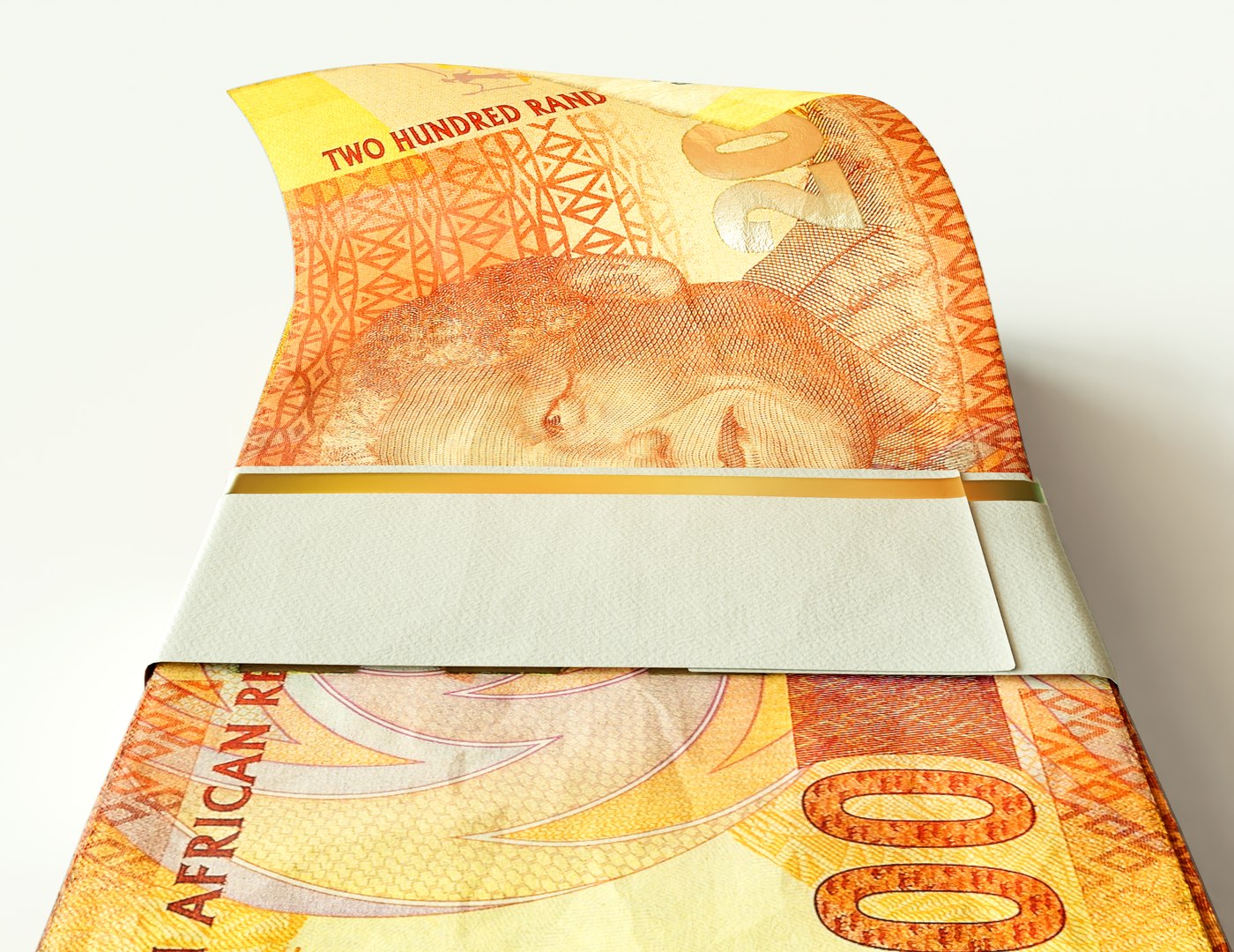3D Cash Bundle South Africa Rand - TurboSquid 2147669