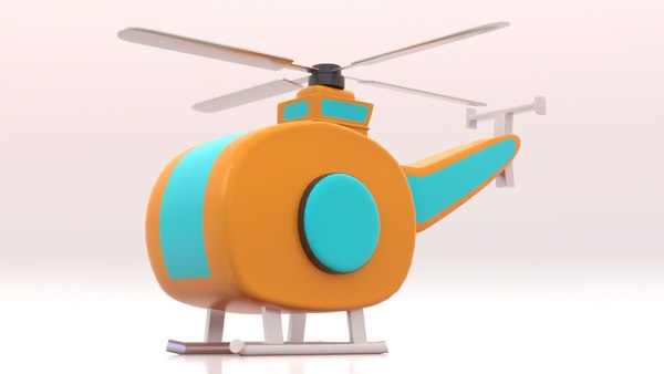 Toy helicopter cartoon model - TurboSquid 1488082