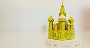 3D model St Basil the Blessed in Moscow church