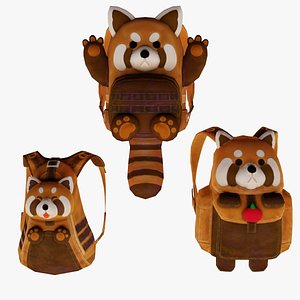 3D Bag 3x Rowdy Red Panda Backpack