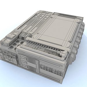 3d Sci Fi Futuristic Building Model