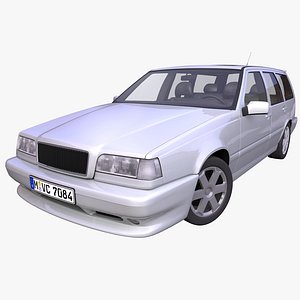 generic old station wagon 3D