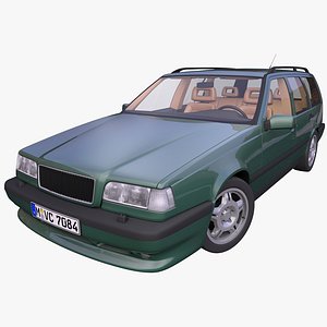 generic old station wagon 3D