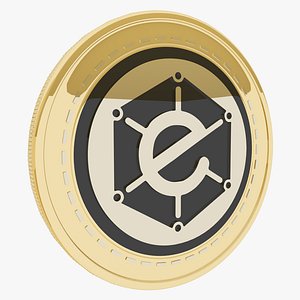 3D Electra Cryptocurrency Gold Coin