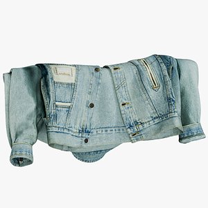 3D realistic jean jacket 2 model