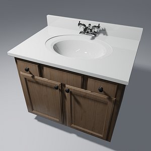 3D Bathroom Sink Unit 3D Model