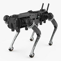 Modular Quadruped Robotic Vehicle Black Silver