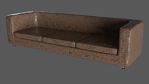 3D Modern Italian Minimalist Low-back model