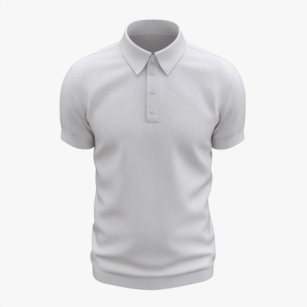 Short Sleeve Polo Shirt for Men Mockup 02 White 3D - TurboSquid 2043708