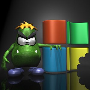 3d model cartoon virus