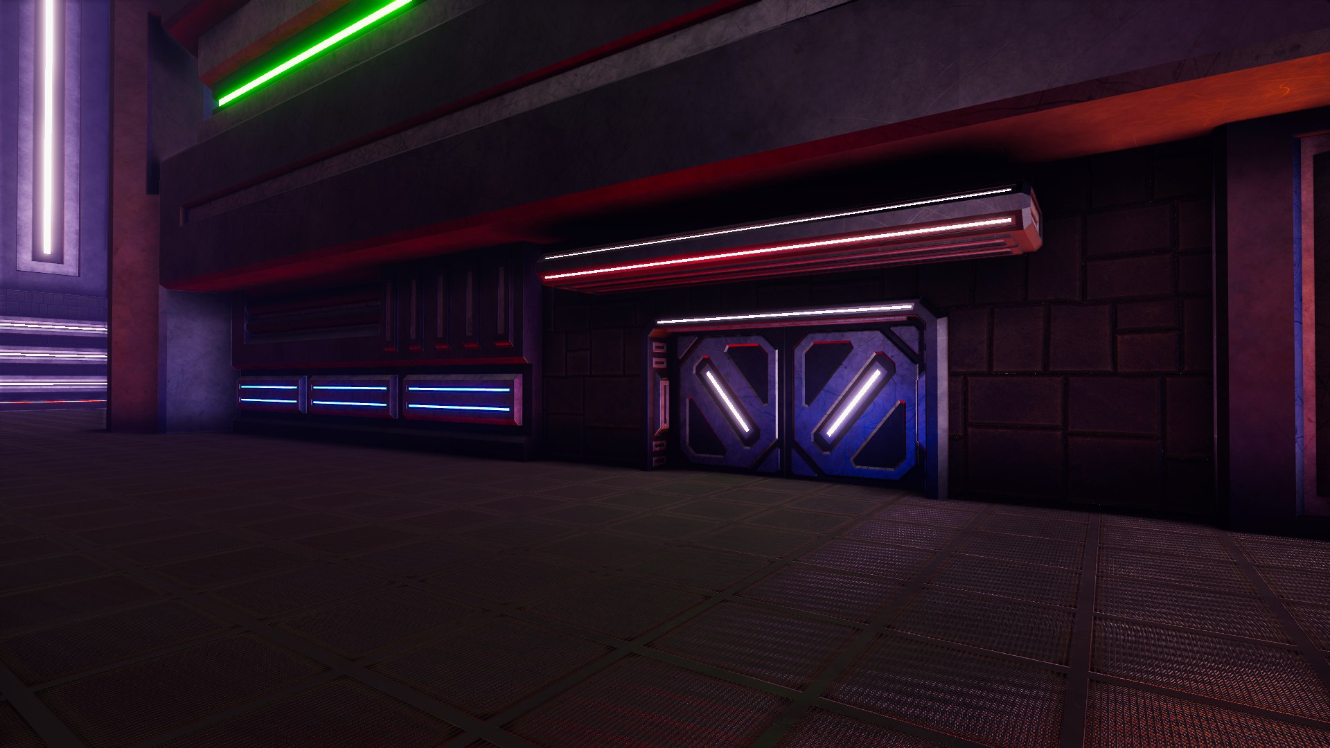 Sci-fi Neon City Buildings 3D Model - TurboSquid 1637022