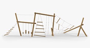 wooden playground 3D