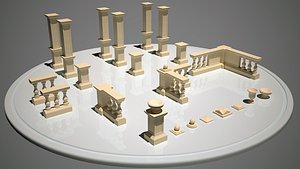 baluster architectural 3D model