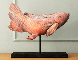 swimming koi statue 3D model