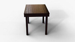 Realistic Wooden Table 3D Model Low Poly PBR Furniture Asset for Interior Games VRAR and Archit