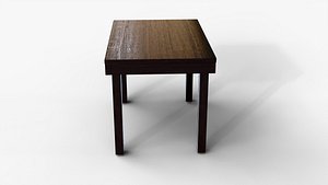 Realistic Wooden Table 3D Model Low Poly PBR Furniture Asset for Interior Games VRAR and Archit