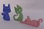 Chats en plastique