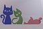 Chats en plastique