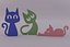 Chats en plastique