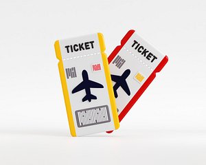 Airplane flight ticket booking 3D