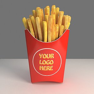 3d model of french fries