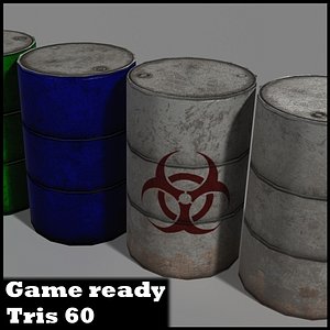3d oil drum model