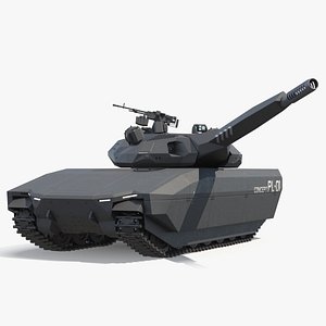 3D PL-01 Armored Stealth Combat Vehicle Rigged for Cinema 4D model