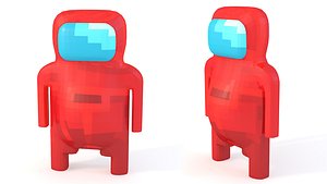3D Pixel Astronaut
